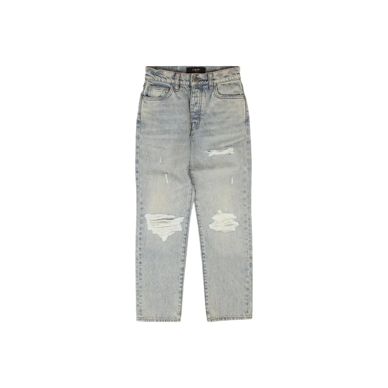 AMIRI Cropped Straight Thrasher Jeans-0
