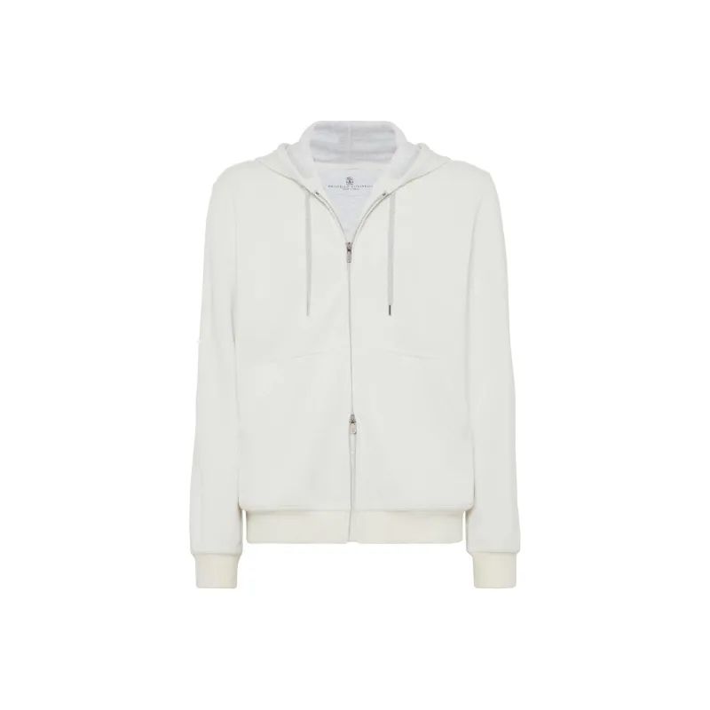 Brunello Cucinelli Zip up Jersey Hoodie-0