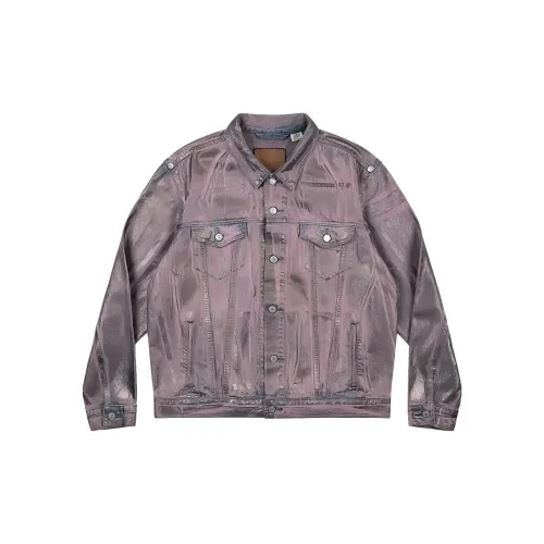 Good Bai X Levis GOOD BAI Collaboration Jackets Unisex Peach Pink