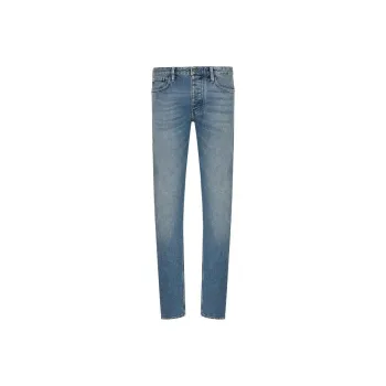 EMPORIO ARMANI J75 Logo Patch Slim Cut Jeans