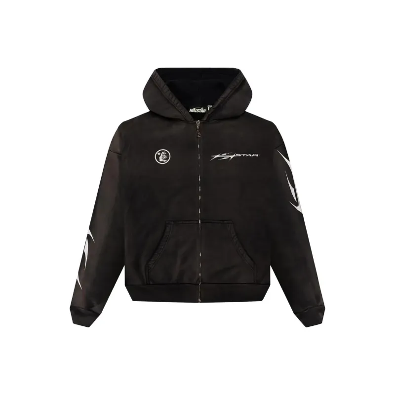 Hellstar Logo Zip Up Hoodie-0