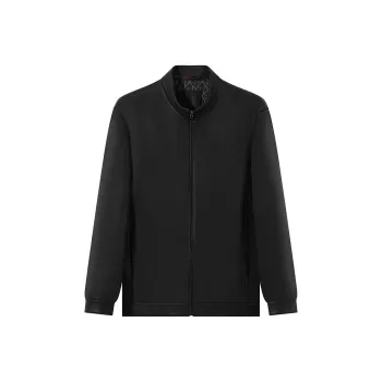 SEVEN Sheepskin Leather Jacket For Fall And Winter Men's Black
