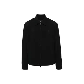 Y 3 Logo Printed Zip Up Jacket