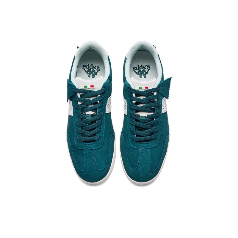 Kappa Back to Back Anti Slip Wear Resistant Low Top Skateboard Shoes Unisex Glass Green/Classic White-3