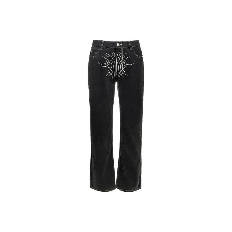 STK SMALL TOWN KID x FIDDY Jeans Unisex Washed Black-0