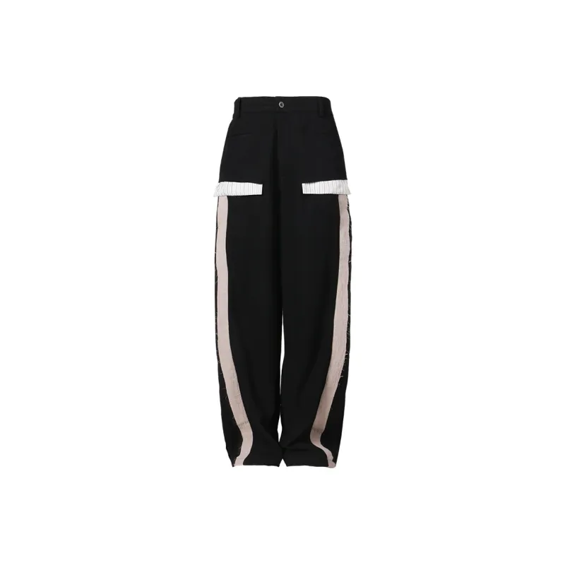 RELABEL Straight Casual Pants Men's Black-0