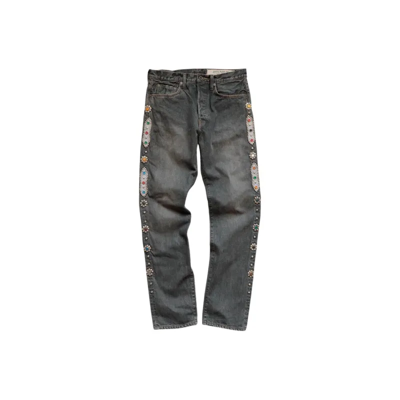 Kapital 14 Oz Denim 5P Monkey Cisco Gemstone Pants-0