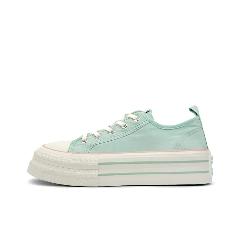 Mengsai Anti Slip Wear Resistant Low Top Canvas Shoes Women's Mambo Green-1