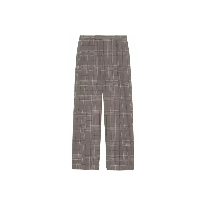 GUCCI Tapered Leg Plaid Trousers-0