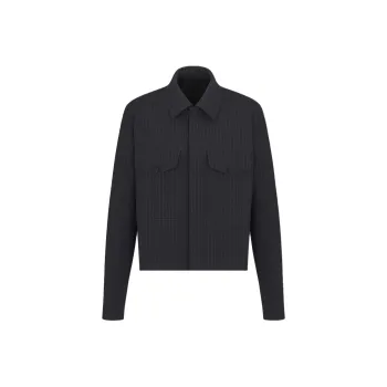 DIOR Striped Button Up Jacket