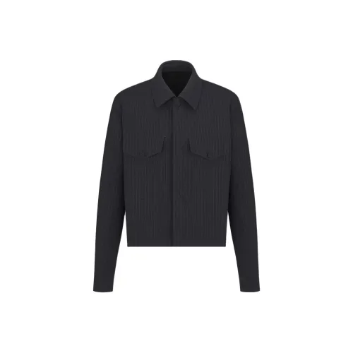 DIOR Striped Button Up Jacket