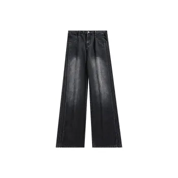 Menglaini Jeans Unisex Black