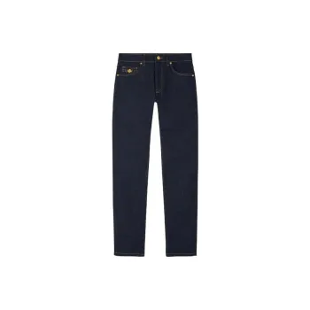 VERSACE Logo Patch Straight Leg Jeans