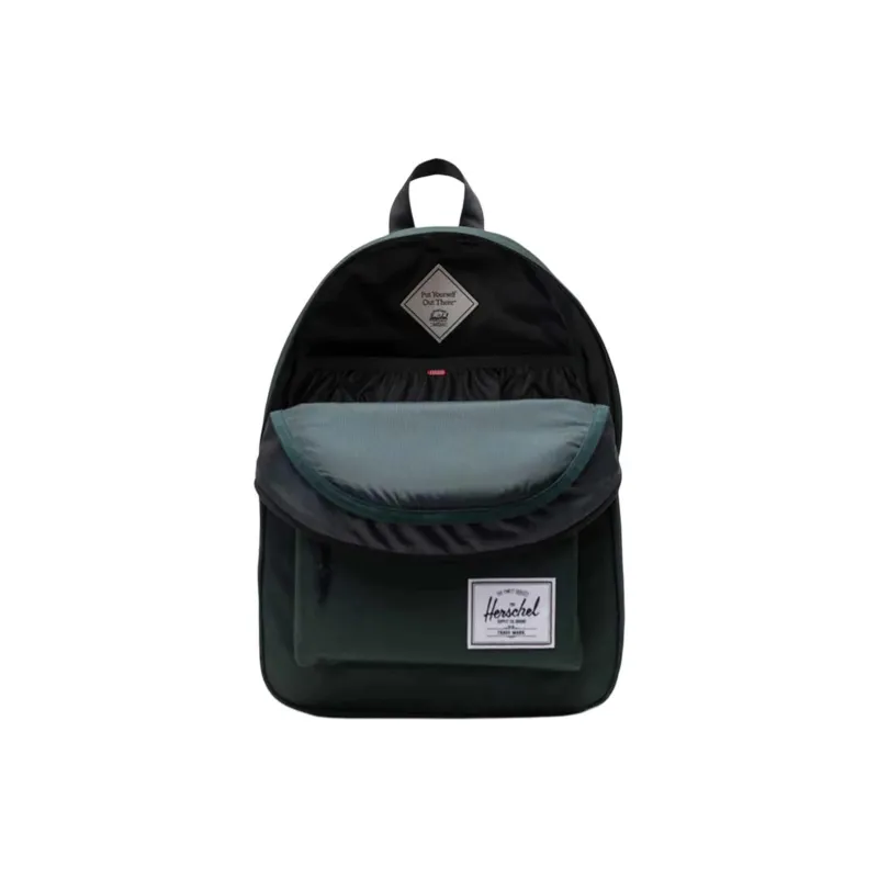 Herschel Recycled 600D Fabric Backpack Unisex Dark Green-3