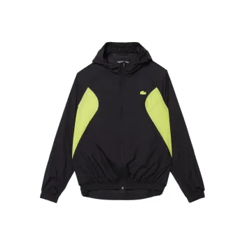 LACOSTE Trench Coat Men's Black Yellow