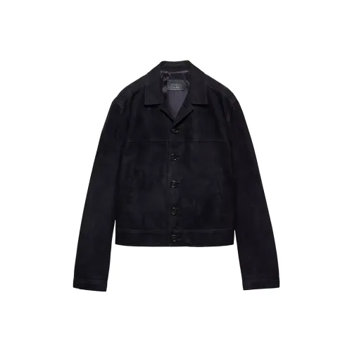 PRADA SS24 Jackets Coats Unisex Marine Blue