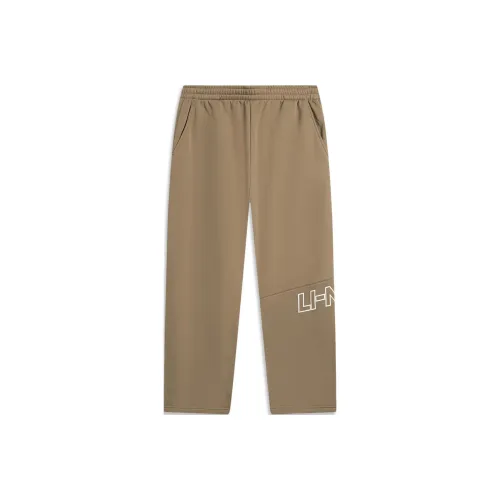 LiNing Sports Fashion Collection Knitted Sports Pants Men's Teak Brown