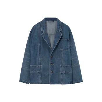 UNVESNO Jackets Coats Unisex Denim Blue