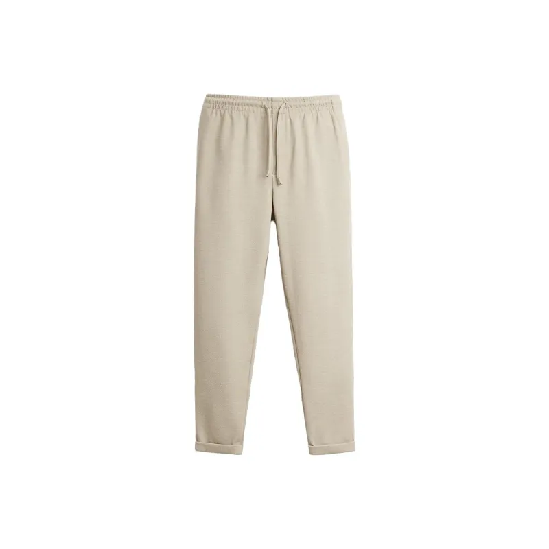 ZARA Knitted Sports Pants Men's Light Brown Yellow-0