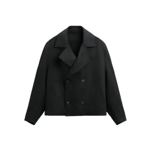 ZARA Trench Coats Men Black