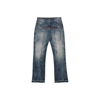 Ed Hardy x Trapstar Trapstar Collaboration FW24 Jeans Unisex Blue