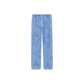 VERSACE Barocco Chambray Drawstring Denim Trousers