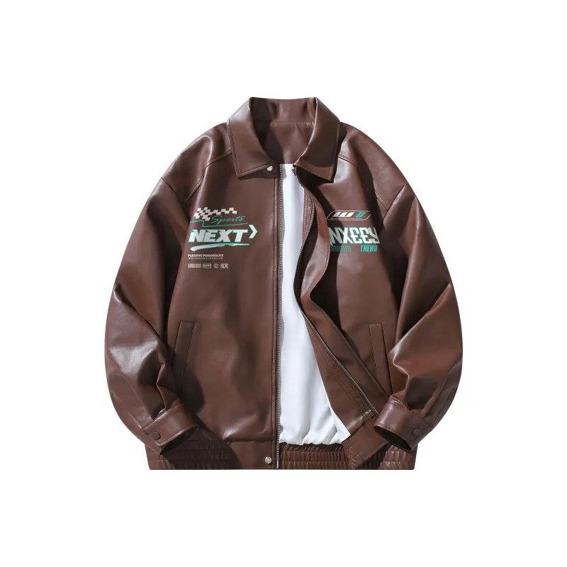 Qnxeey Leather Jackets Unisex-6
