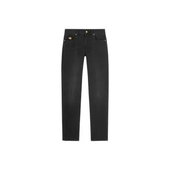 VERSACE Medusa Head Embellished Slim Fit Jeans