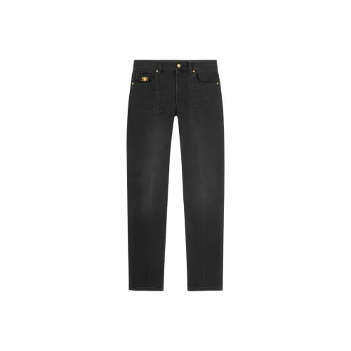 VERSACE Medusa Head Embellished Slim Fit Jeans