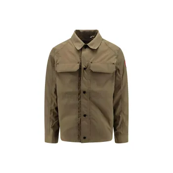 Canada Goose Burnaby Logo Patch Buttoned Jacket