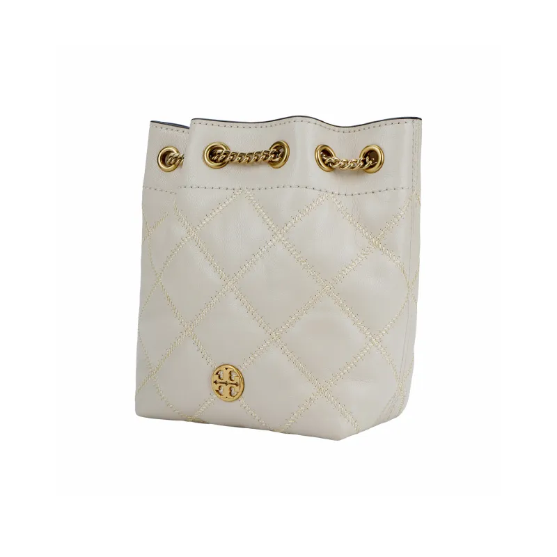 TORY BURCH Leather Bucket Bags Crossbody Bag, Shoulder Bag Women's Beige-1