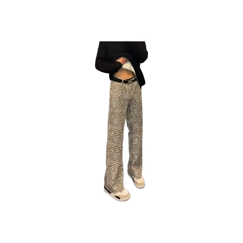 ASHER LEVINE Jeans Unisex Leopard Print-0