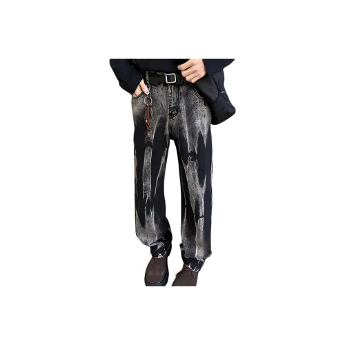 TELENT Jeans Unisex Black Gray Color