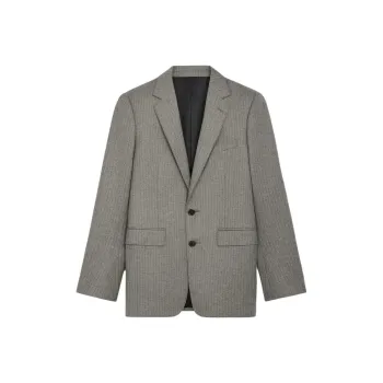 CELINE Classic Jacket In Striped Flannel