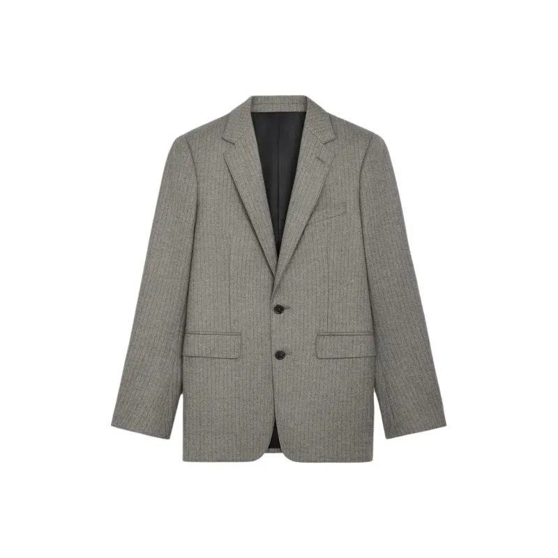 CELINE Classic Jacket In Striped Flannel-0
