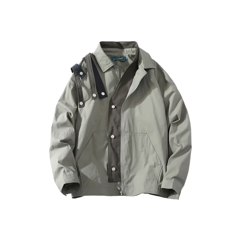 A SQUARE ROOT Jackets Coats Unisex Gray Green-0