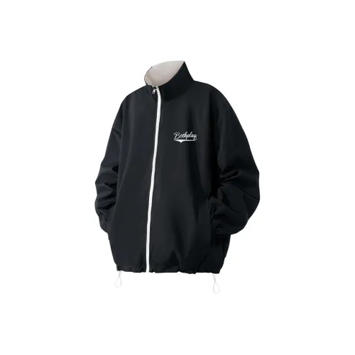 BOTH PLAY Jackets Coats Unisex Black & White