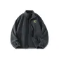 [Double-Sided Aoli Fleece]Dark Gray (Ma Texture Puzzle Chest Logo)
