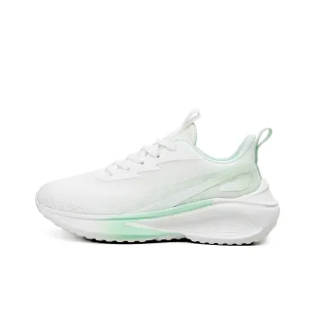 Warrior Cushioning Balance Height Increasing Low Top Casual Running Shoes Women's White Green