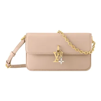 LOUIS VUITTON Bloom Cow Leather Shoulder Bag Women's Sand