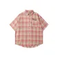 Short-Sleeved Pink Plaid