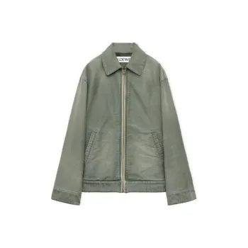 LOEWE SS24 Jackets Coats Men's Khaki Green
