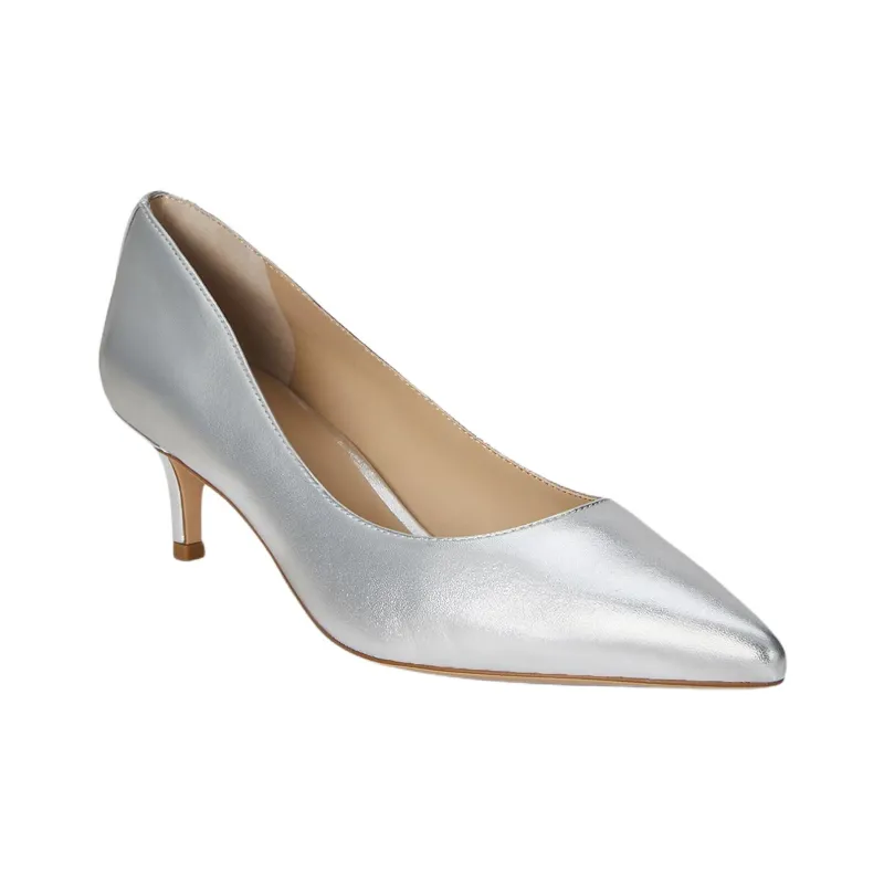 Polo Ralph Lauren Adrienne Slim Heel High Heels 5cm Women's Silver-2