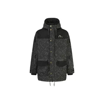 EVISU Down Jacket Men's Charcoal Gray