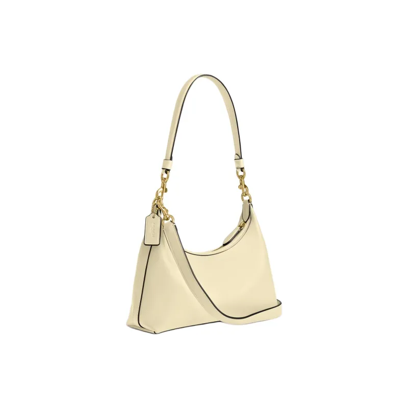 COACH Juliet Leather Crossbody Bag, Shoulder Bag Medium Size Women's Light Yellow-1