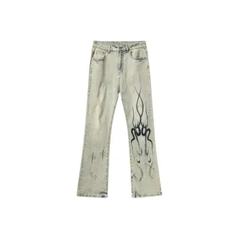 PAINT STAIN Jeans Unisex Yellow Mud