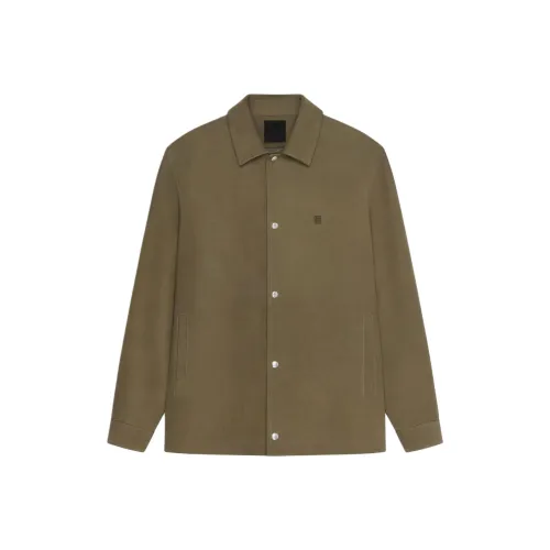 GIVENCHY SS24 Leather Jacket Men's Army Green