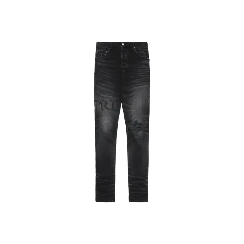 AMIRI Crystal Logo Jean-0