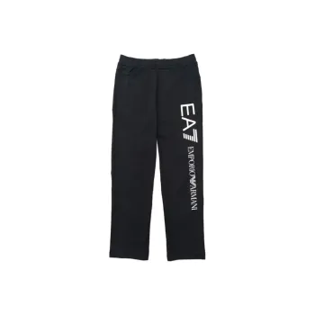 EMPORIO ARMANI EA7 SS23 Knitted Sports Pants Men's Black