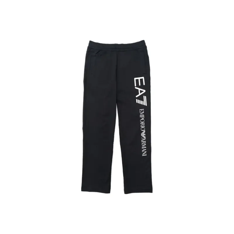 EMPORIO ARMANI EA7 SS23 Knitted Sports Pants Men's Black-0